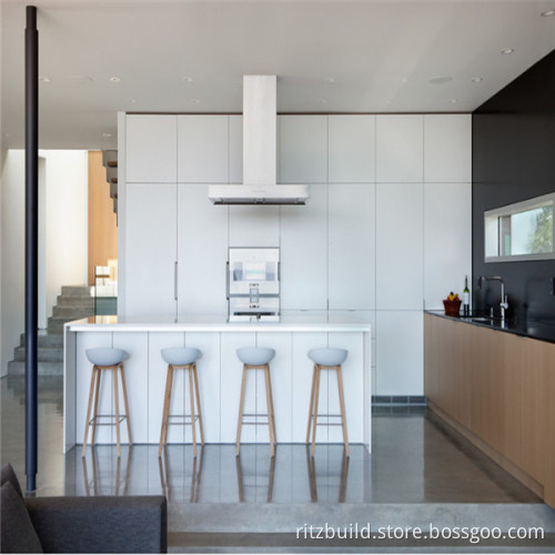 Modern Style Luxurious White Kitchen Customized PVC Kitchen Cabinet